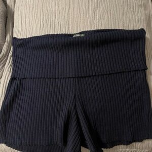 Wild Fable High Waist Navy Ribbed Shorts